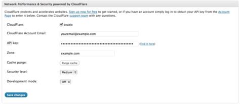 W3 Total Cache (W3TC): Total CloudFlare Integration.